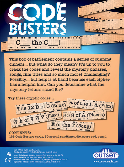 Codebusters Ref Table Code Busters — Outset Media