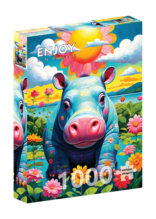 Sunny Hippo | 1000 Piece | AI Assistance