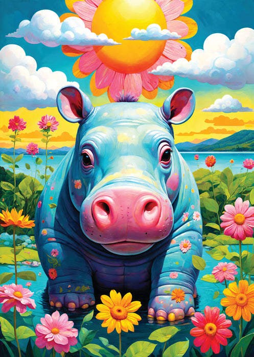 Sunny Hippo | 1000 Piece | AI Assistance