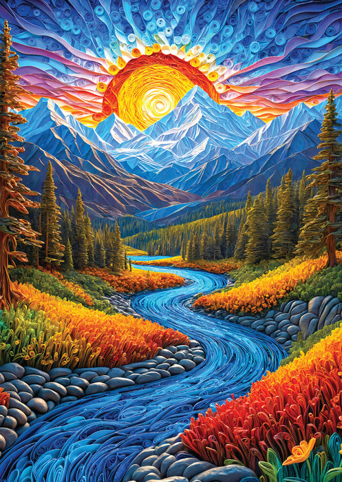 Sunrise Landscape | 1000 Piece | AI Assistance