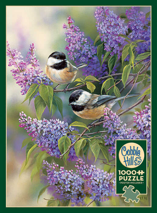 Chickadees and Lilacs  | 1000 Piece