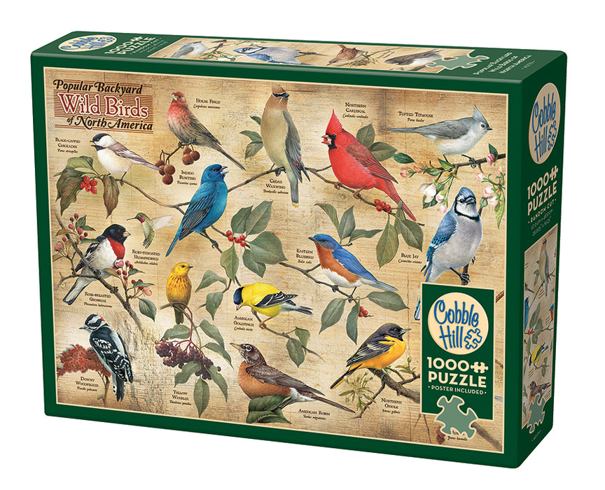 Oiseaux sauvages d'arrière-cour populaires d'Amérique du Nord | 1000 pièces