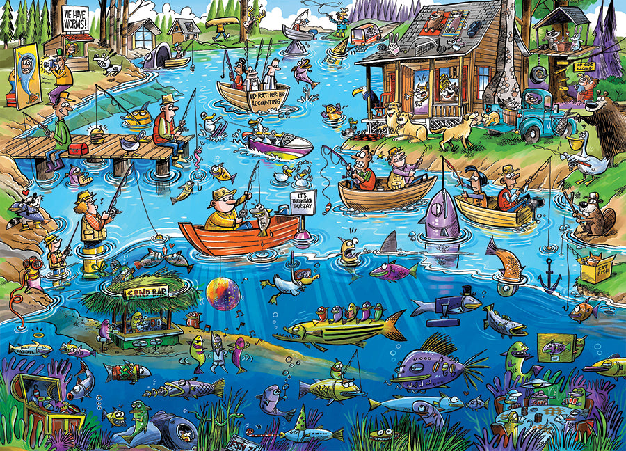 DoodleTown : Parti à la pêche | 1000 pièces