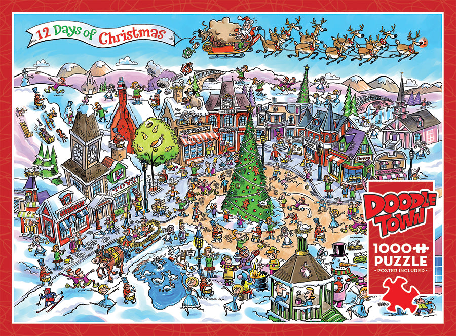 DoodleTown: 12 Days of Christmas  | 1000 Piece