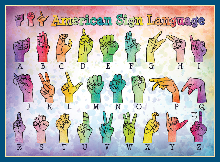All American Sign Language American Sign Language | 500 Piece — Outset Media