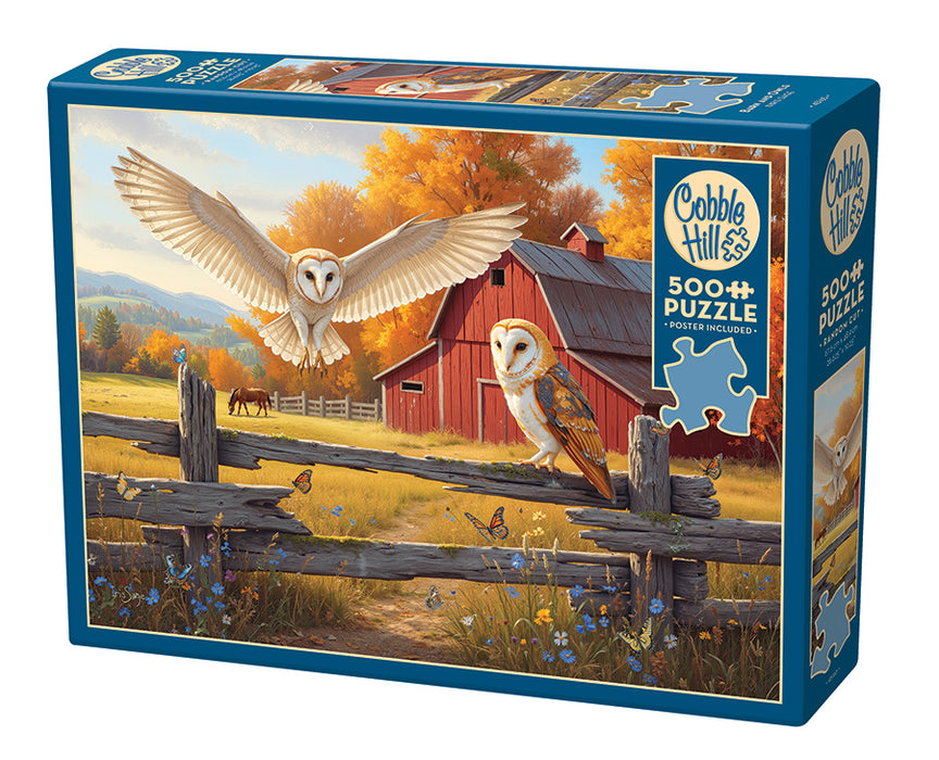 Barn and Owls  | 500 Piece | AI Assistance