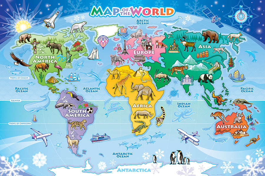 Carte du monde (étage 48pc)