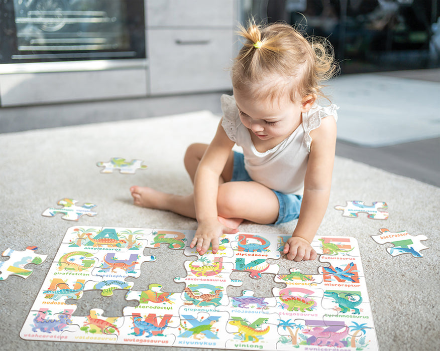 Dinosaur Alphabet (35pc Floor Rope Handle)