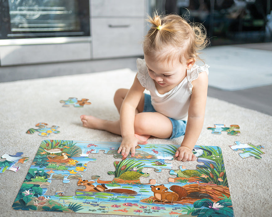 Beaver and Friends (35pc Floor Rope Handle)