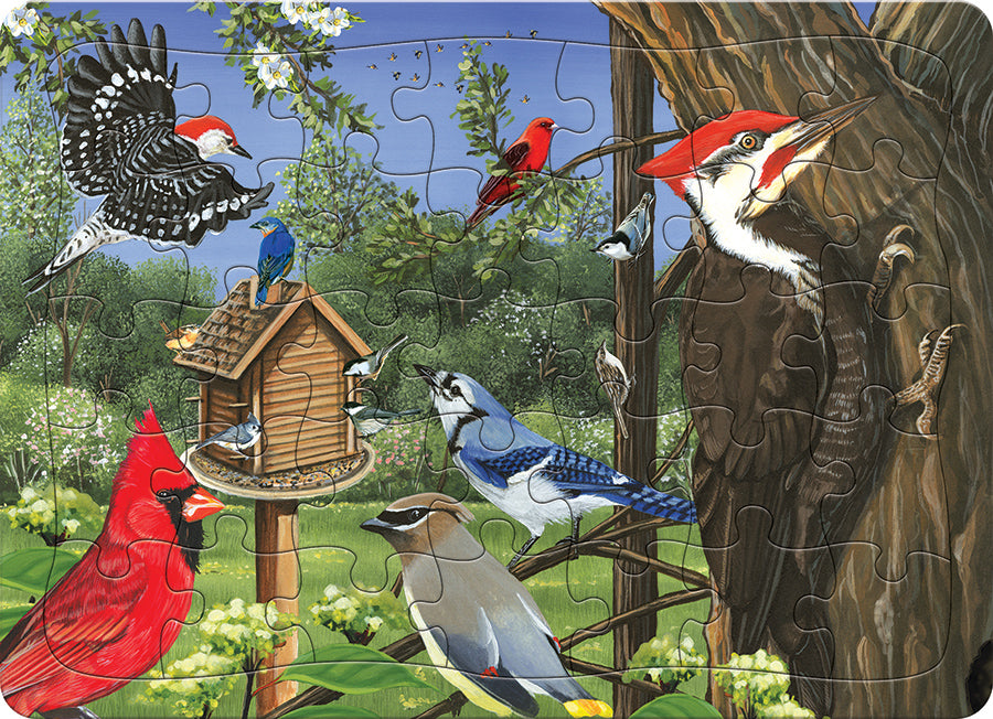 Around the Birdfeeder (tray)  | 35 Piece Tray
