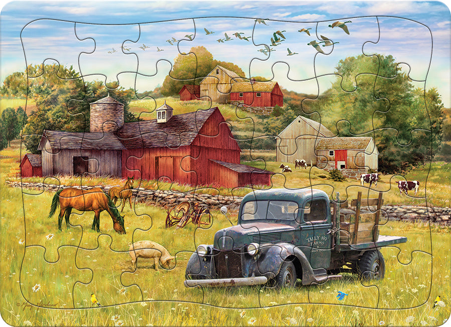 Blue Truck Farm (tray)  | 35 Piece Tray