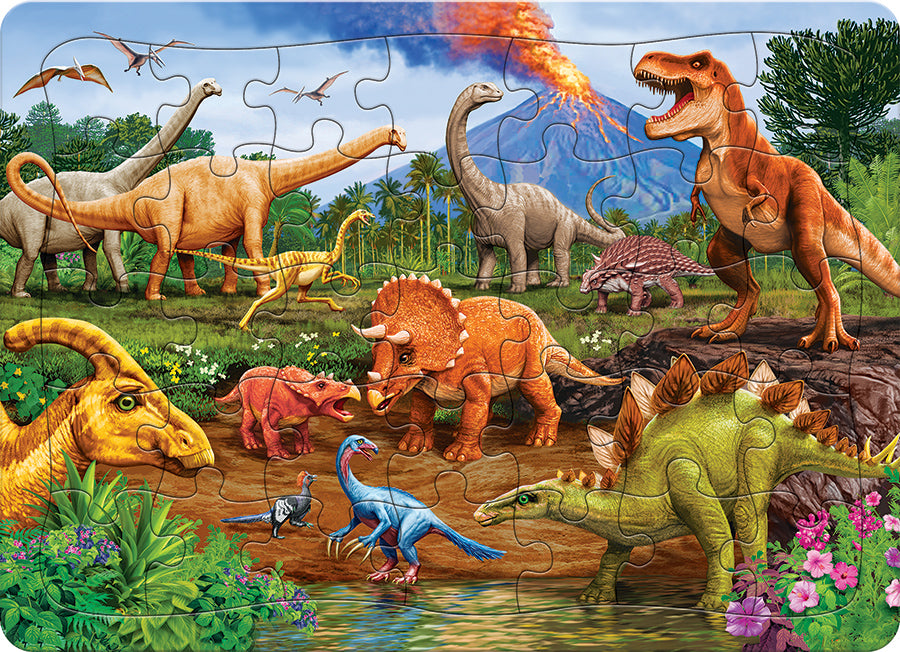 Triceratops & Friends (tray)  | 35 Piece Tray