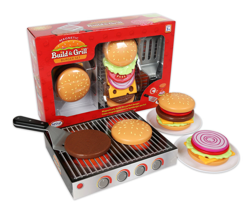 Magnetic Build and Grill Hamburger Set