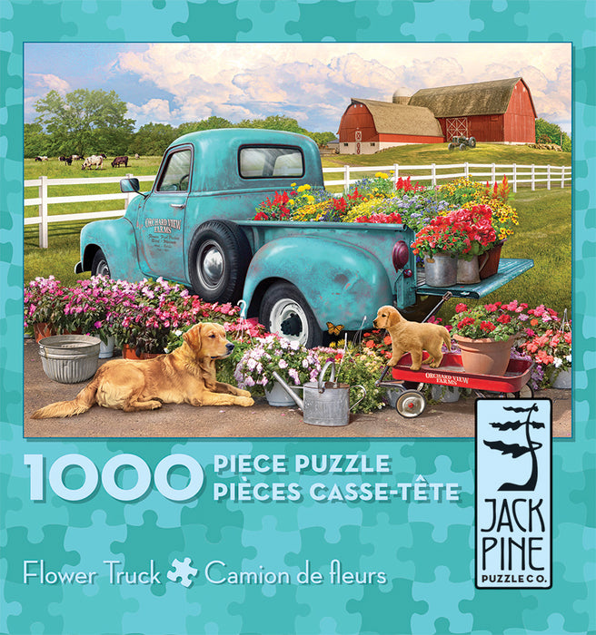 Camion de fleurs | 1000 pièces | Pin gris