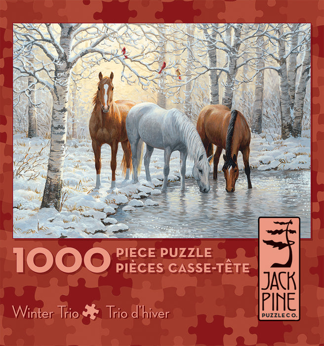 Trio d'hiver | 1000 pièces | Pin gris