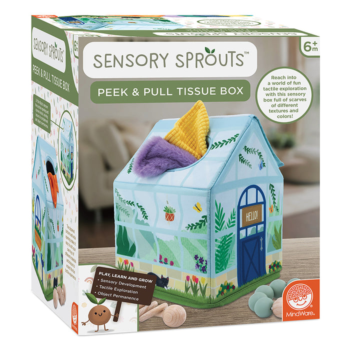 Sensory Sprouts Peek & Pull Tissue Box (Bilingual)