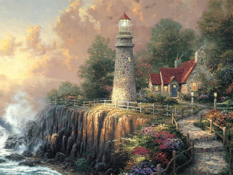 PBN Lighthouse online Painting finished