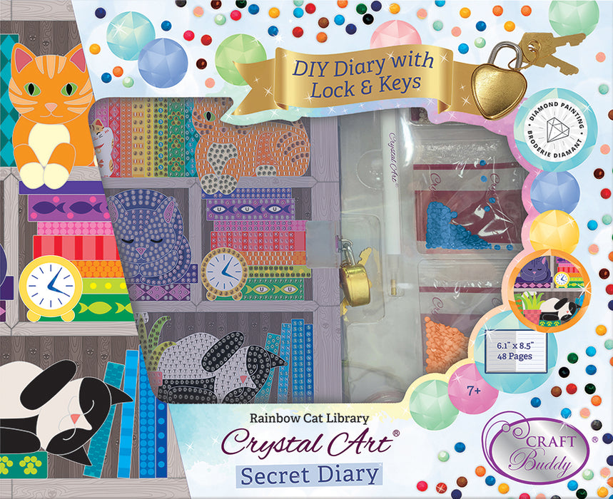 CA Secret Diary Kit: Rainbow Cat Library