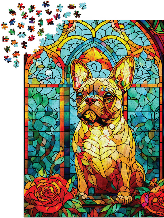 French Bulldog Stained Glass