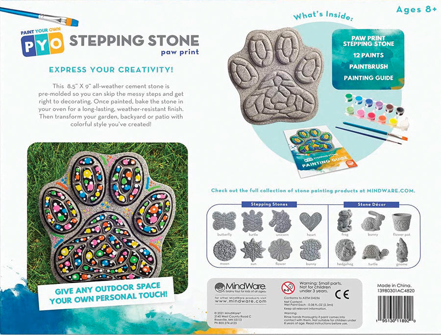 Paint Your Own Stepping Stone Paw Print