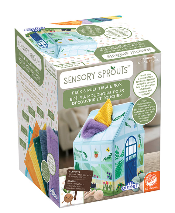 Sensory Sprouts Peek & Pull Tissue Box (Bilingual)