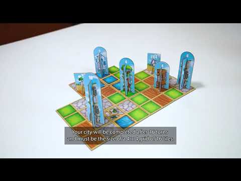 Neoville Strategy Board Game – Family & Adult City-Building Tile Game For 2-4 Players, Ages 10+