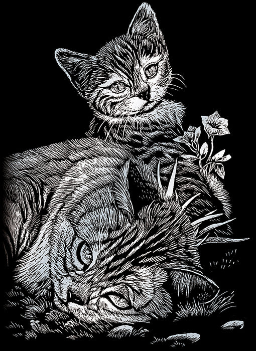 Mini EGRVart Tabby Cat and Kitten